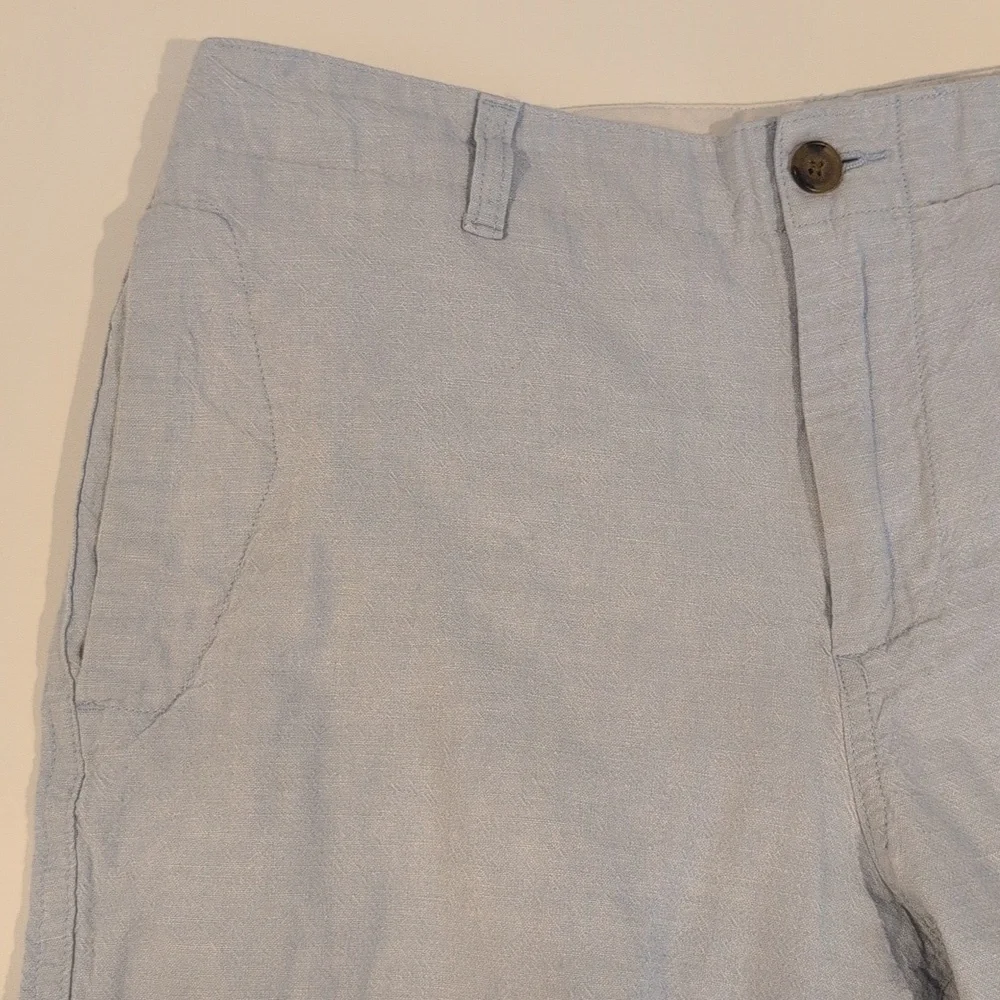 J. Crew Men's 33 x 8 Linen-Cotten Blend Flat Front Gramercy Shorts Style #H5021